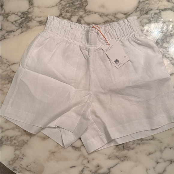 NWT Quince 100% European Linen High Waisted White  Shorts Sz XS - Picture 9 of 12